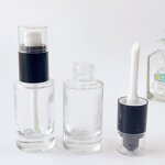 Foundation Bottle Factory - 30ml Transparent Black Cap Glass