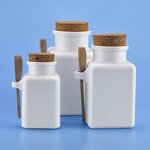 Body Scrub Bottle Factory - 100-300ml ABS Square with Spoon