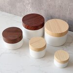 Cream Jar Factory - 10-200g Empty Jar with Wooden Cap