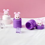 Cosmetic Jar Factory - 8g White Rabbit Lid Purple Empty