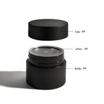 Cosmetic Jar Factory - 1-2oz Matte Black Round Plastic