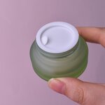 Glass Jar Factory - Olive Green 15g with Custom Lid