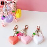 Lip Balm Container Factory - Heart Shape with Strawberry Keychain