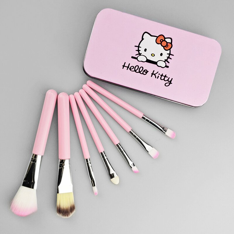 Makeup Brush Set Factory - 7 Pcs Mini Pink Travel Size