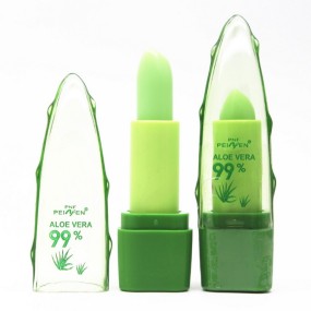 Lip Care 99% ALOE VERA Natural Temperature Change Color Organic Lip Balm