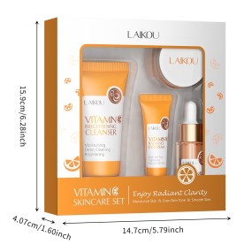 LAIKOU Travel Size Moisturizing Brightening Vitamin C Skin Care Set