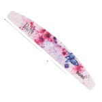 全美100/180/240定制标志印刷半月泡沫指甲锉专业海绵抛光指甲缓冲指甲锉