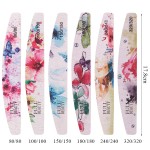 全美100/180/240定制标志印刷半月泡沫指甲锉专业海绵抛光指甲缓冲指甲锉