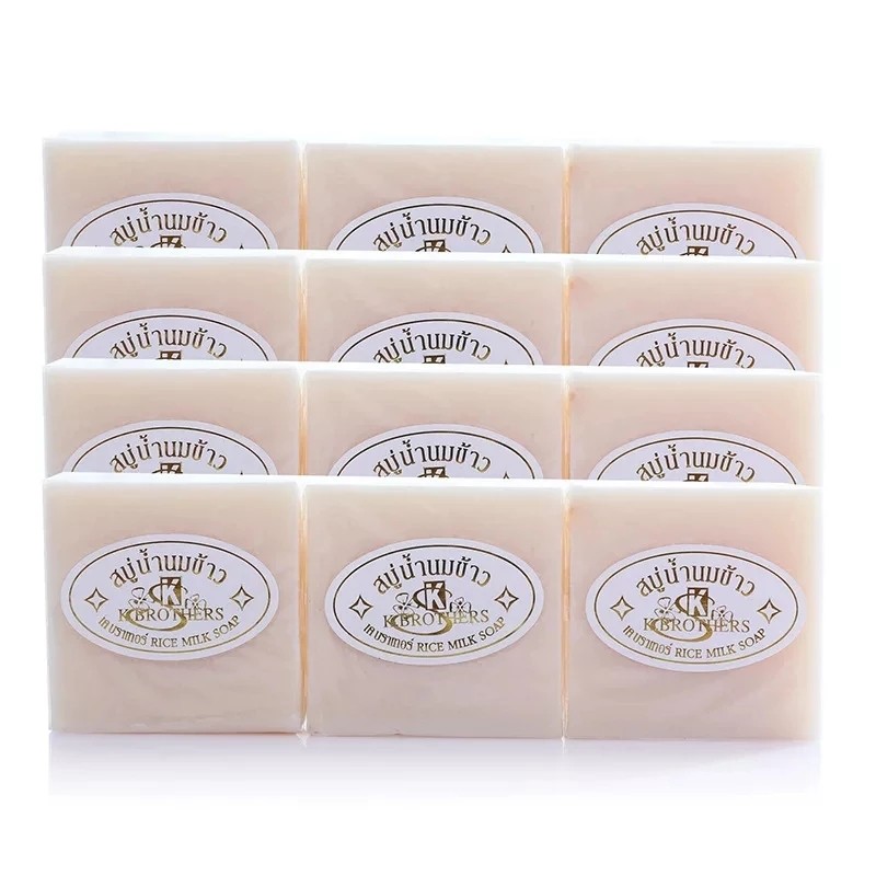 Handmade Jam Soap Whitening Deep Cleaning Lightening Rice Milk Bleaching for Adults Female 3 Years Snow White Face Bath Soap