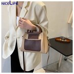 Bucket Bag Factory - OEM Retro Color Contrast Tote Bags