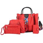 Purse and Wallet Set Manufacturer - OEM 4 Pieces Ladies Leather Tote