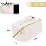 Cosmetic Bag Supplier - OEM Portable PU Leather Makeup Pouch