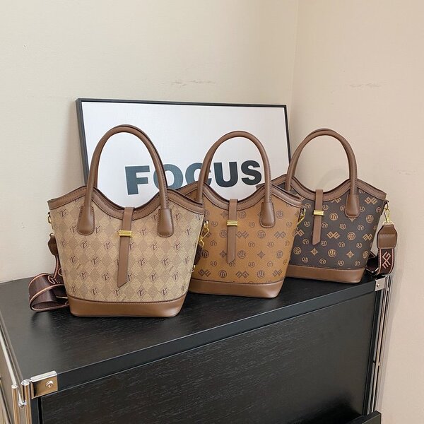 Bucket Bag Supplier - OEM Women's Retro Printed Shoulder Bag