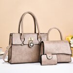 Leather Set Supplier - OEM Women's Three-Piece Shoulder Bag
