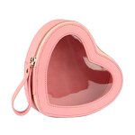 Cosmetic Bag Supplier - OEM Custom Pink Love Heart Shaped