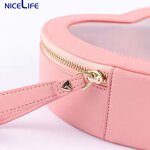 Cosmetic Bag Supplier - OEM Custom Pink Love Heart Shaped