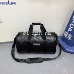 Travel Bag Supplier - OEM Black Leather Cloth Duffle Bag