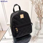 Rucksack Manufacturer - OEM Black PU Stone Leather Backpack