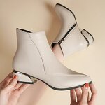 Ankle Boots Factory - OEM Women's Leather Transparent Heel