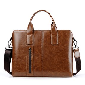 Briefcase Manufacturer - OEM Men's Soft Leather Horizontal