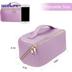Cosmetic Bag Supplier - OEM Portable PU Leather Makeup Pouch