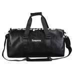 Travel Bag Supplier - OEM Black Leather Cloth Duffle Bag
