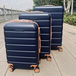 Luggage Set Manufacturer - OEM Orange Hardside Spinner Wheels