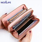 Women Wallets Factory - OEM Pu Leather Long Zipper Purse