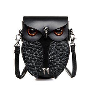 PU Backpack Factory - OEM Owl Emblazonment Adjustable Strap