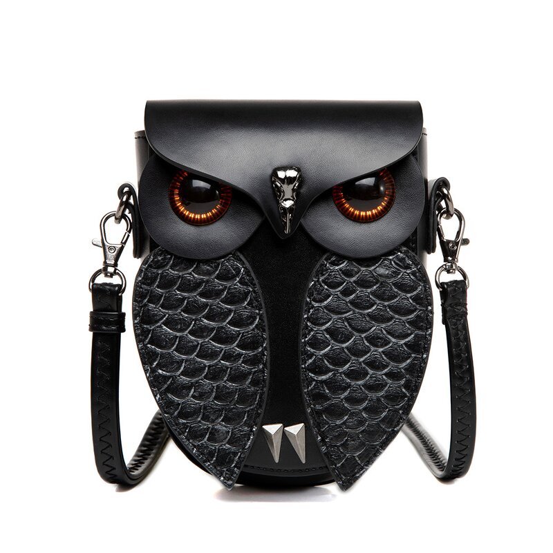PU Backpack Factory - OEM Owl Emblazonment Adjustable Strap