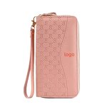 Women Wallets Factory - OEM Pu Leather Long Zipper Purse