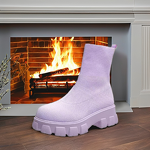 Winter Boots Manufacturer - OEM Women's Plain Short Knit Boots