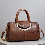 Shoulder Handbag Manufacturer - OEM Crocodile Pattern Leather Large