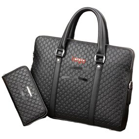 Office Bag Supplier - OEM Real Cow Leather Laptop Briefcase