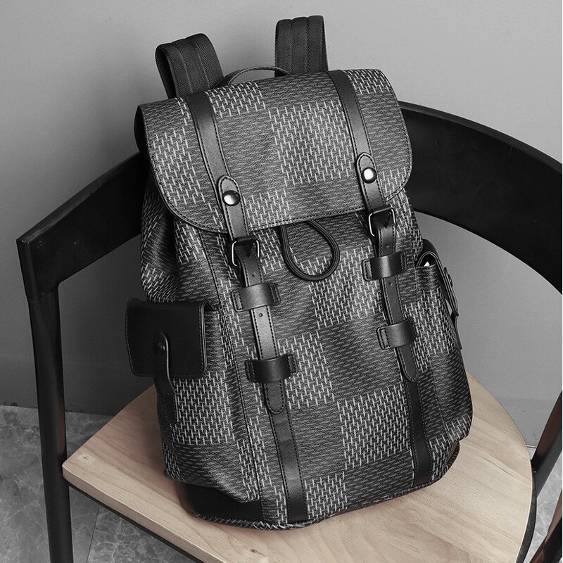 Plaid Backpack Supplier - OEM Trendy Student Computer Bag