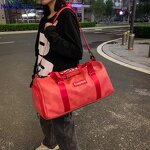 Travel Bag Supplier - OEM Black Leather Cloth Duffle Bag