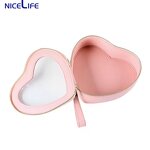Cosmetic Bag Supplier - OEM Custom Pink Love Heart Shaped
