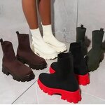 Winter Boots Manufacturer - OEM Women's Plain Short Knit Boots