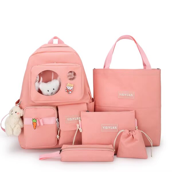 Backpack Set Supplier - OEM 5-Piece Casual School Bag Set