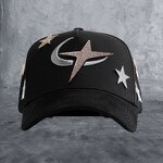Baseball Cap Supplier - OEM 3D Embroidery Rhinestone Fitted Cap