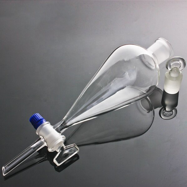 Separatory Funnel Factory - 1000ml Pear-Shape with Glass Stopcock
