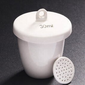 Porcelain Crucible Factory - Perforated Bottom for Extractions Lab