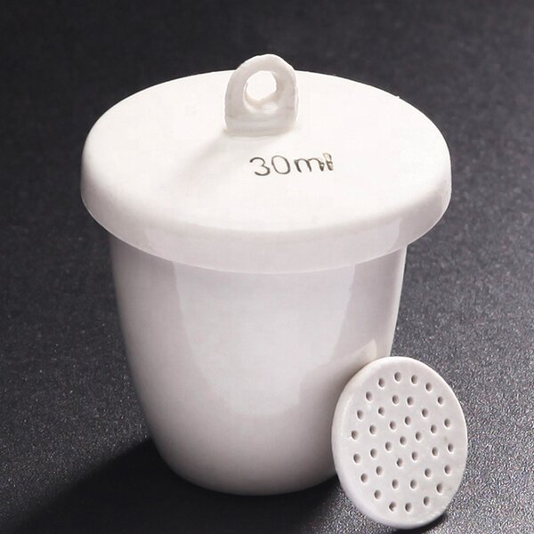 Porcelain Crucible Factory - Perforated Bottom for Extractions Lab
