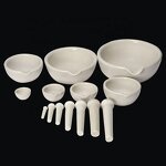 Mortar and Pestle Set Factory - 80mm White Porcelain Laboratory