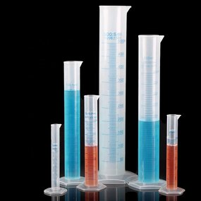 Graduated Cylinder Factory - 500ml Plastic with Blue Markings