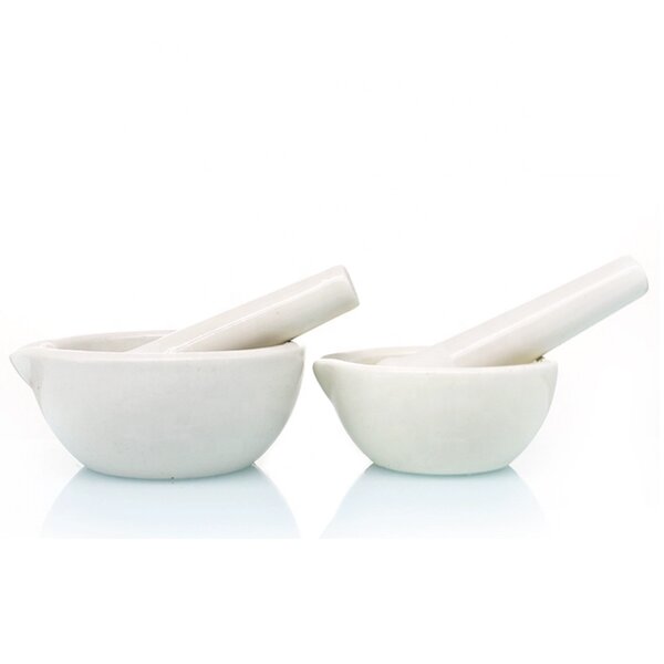 Mortar and Pestle Factory - 100mm White Ceramic Chemistry Set