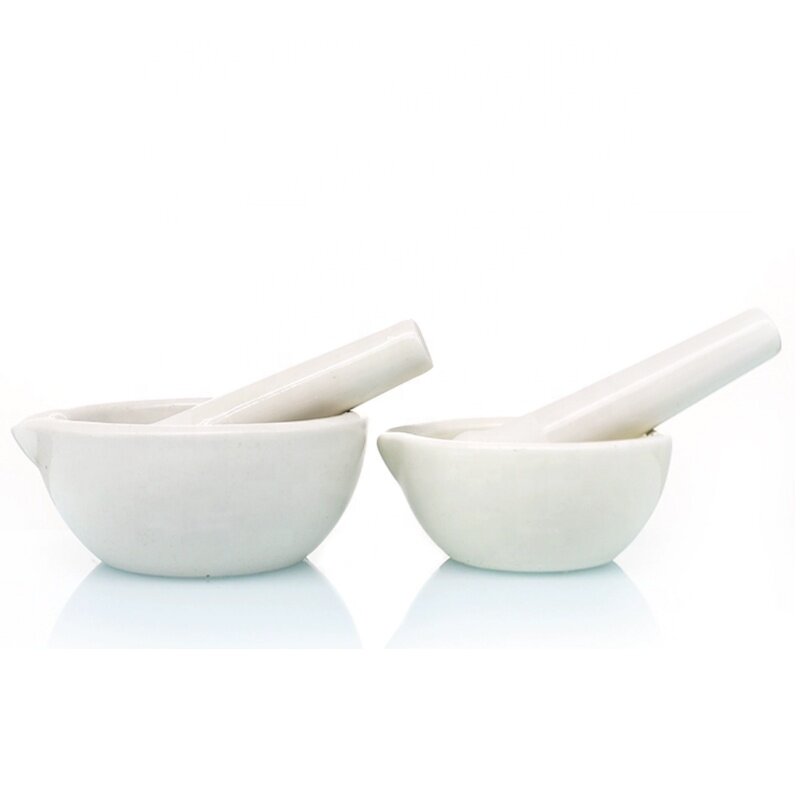 Mortar and Pestle Factory - 100mm White Ceramic Chemistry Set