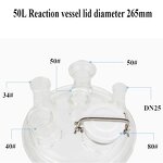 Chemical Reactor Factory - 50L Double-Layer Jacketed Glass 220V