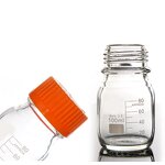 Reagent Bottle Manufacturer - Orange Screw Cap Glass with Scale
