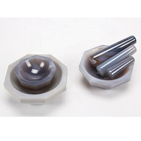 Agate Mortar and Pestle Factory - 90mm Natural for Laboratory